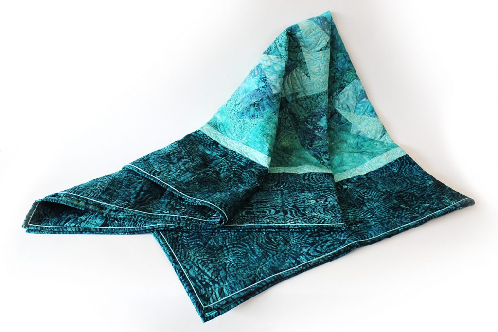 Hand-dyed quilt by Jane Frenke